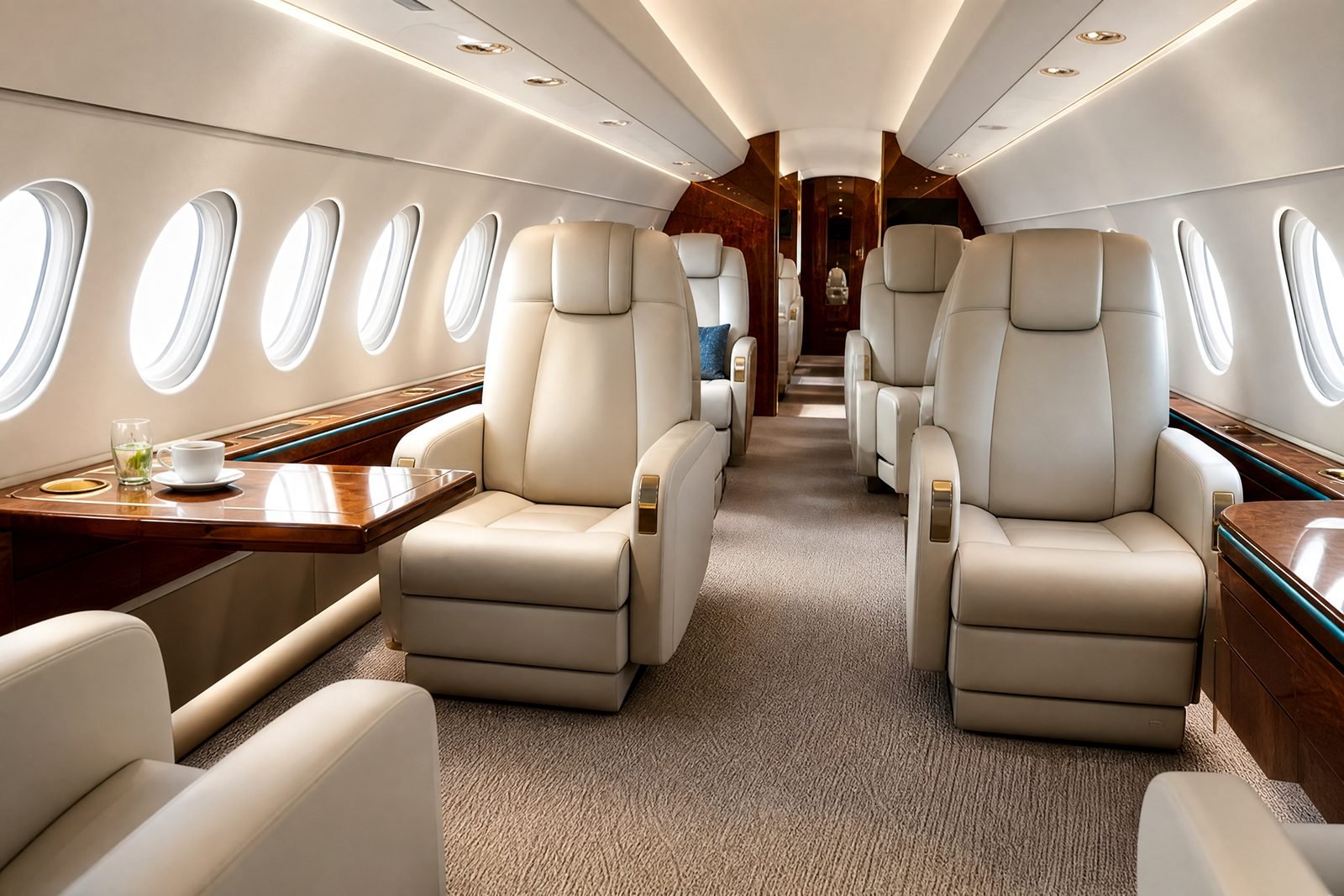 Cabine do Falcon 900