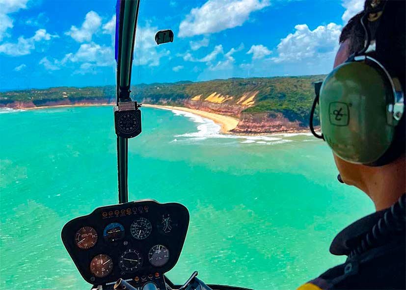 Passeio de Helicóptero na Praia de Pipa-RN - Pacote 01