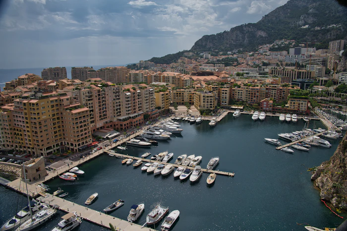 Il porto di Fontvieille dall’alto