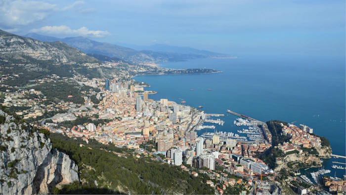 Panorama di Monaco e del Mediterraneo